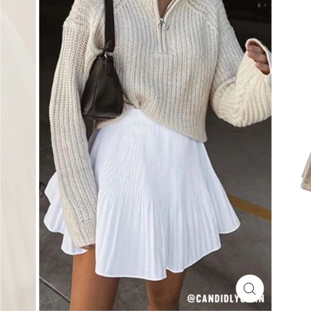 Storets White Pleated Skirt